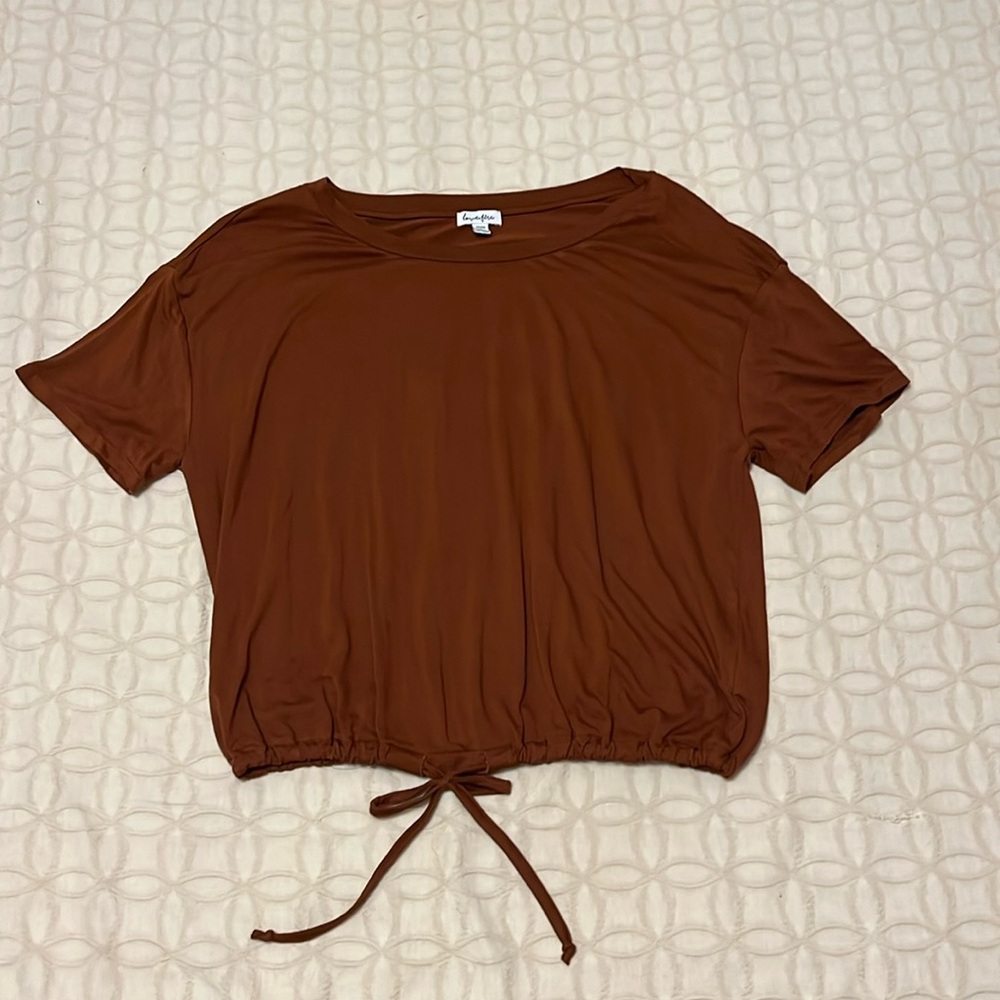 Love, Fire burnt orange tee